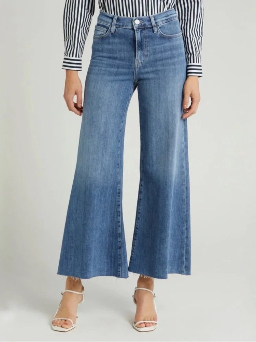 Frame Le Palazzo Crop Jeans Daphne Blue